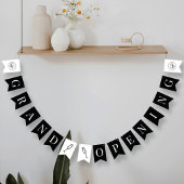 Minimalistische zakelijke Logo Grand Opening Promo Vlaggetjes