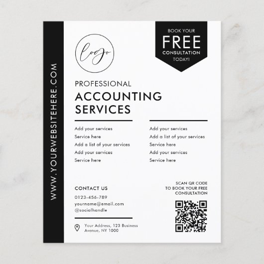 Minimalistische zakelijke Logo-marketing Flyer (Voorkant)