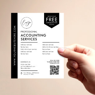 Minimalistische zakelijke Logo-marketing Flyer