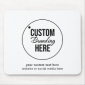 Minimalistische zakelijke Logo Muismat (Voorkant)