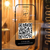 Minimalistische Zakelijke Logo Scan Prijslijst QR  Raamsticker