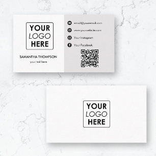 Minimalistische zakelijke Logo sociale media QR-co Visitekaartje