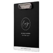 Minimalistische zakelijke Logo zwart-wit promotie Klembord (Links)