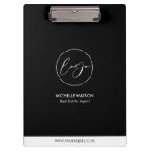 Minimalistische zakelijke Logo zwart-wit promotie Klembord (Voorkant)
