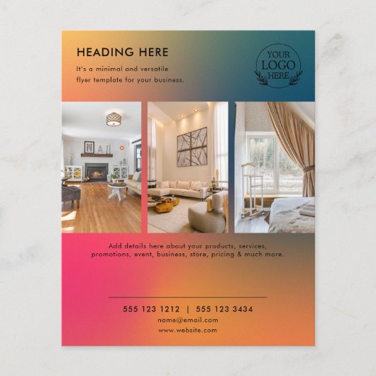 Minimalistische zakelijke marketingbrochure | Logo Flyer (Voorkant)
