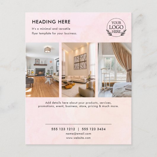 Minimalistische zakelijke marketingbrochure | Logo Flyer (Voorkant)