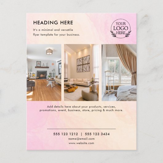 Minimalistische zakelijke marketingbrochure | Logo Flyer (Voorkant)