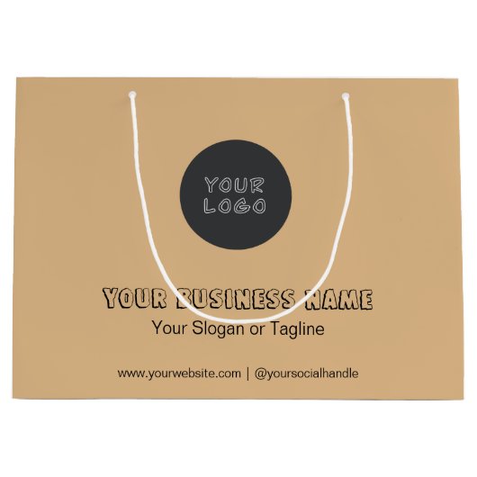 Minimalistische Zakelijke Merknaam Geen Minimum Aa Groot Cadeauzakje (Voorkant)