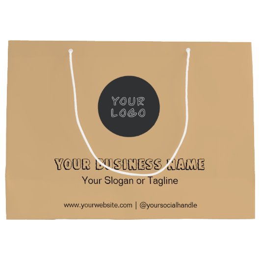 Minimalistische Zakelijke Merknaam Geen Minimum Aa Groot Cadeauzakje (Achterkant)