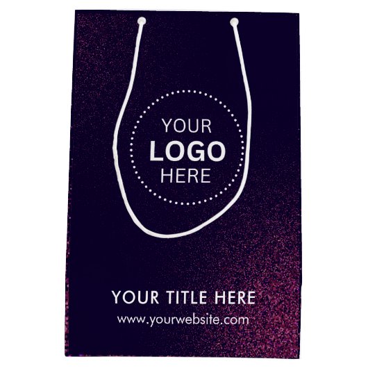 Minimalistische zakelijke moderne cadeautas (Achterkant)