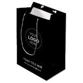 Minimalistische zakelijke moderne cadeautas (Voorkant Gekanteld)