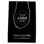 Minimalistische zakelijke moderne cadeautas (Achterkant)