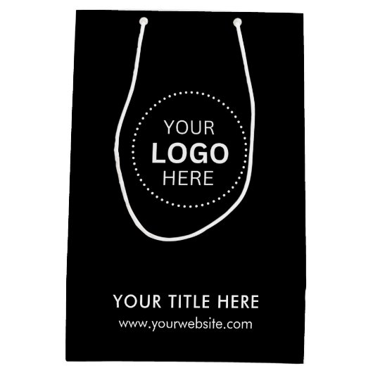 Minimalistische zakelijke moderne cadeautas (Achterkant)