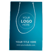 Minimalistische zakelijke moderne cadeautas (Achterkant)