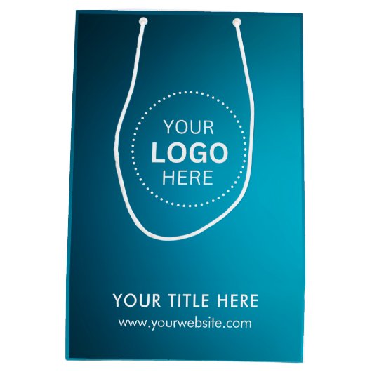 Minimalistische zakelijke moderne cadeautas (Achterkant)