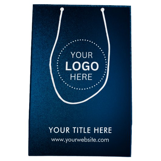 Minimalistische zakelijke moderne cadeautas (Achterkant)