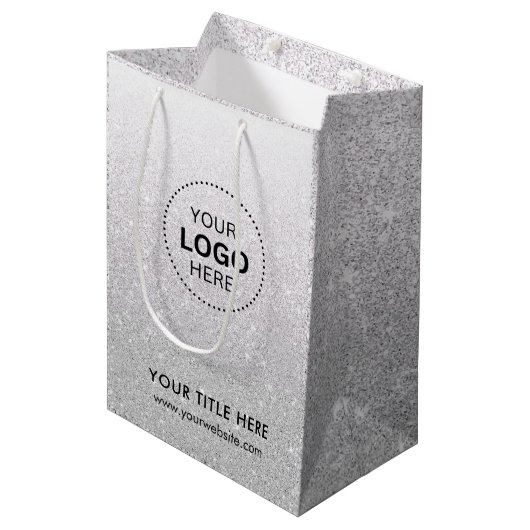 Minimalistische zakelijke moderne cadeautas (Voorkant Gekanteld)