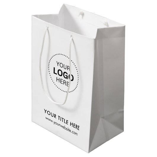 Minimalistische zakelijke moderne cadeautas (Voorkant Gekanteld)