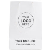 Minimalistische zakelijke moderne cadeautas (Achterkant)