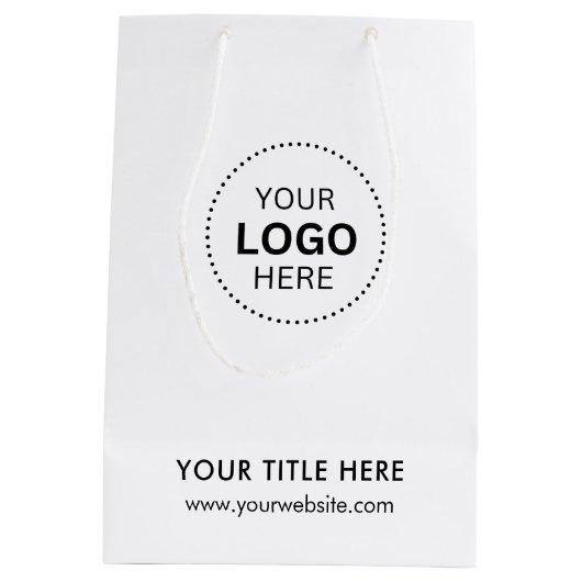 Minimalistische zakelijke moderne cadeautas (Achterkant)