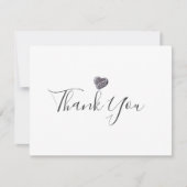 Minimalistische Zakelijke Pebble Hart Bedankt (Voorkant)