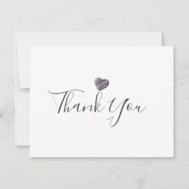 Minimalistische Zakelijke Pebble Hart Bedankt