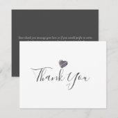 Minimalistische zakelijke Pebble Heart Dank u Bedankkaart (Voorkant / Achterkant)