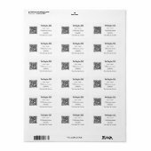 Minimalistische zakelijke QR-code in wit adreslabe Etiket (Full Sheet)