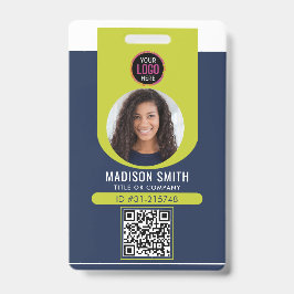 Minimalistische zakelijke QR-code voor medewerkers Badge