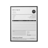 Minimalistische zakelijke Sjabloon in zwart-wit Notitieblok (Linkerzijde)