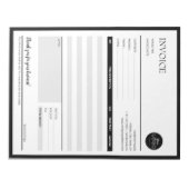 Minimalistische zakelijke Sjabloon in zwart-wit Notitieblok (Voorkant)