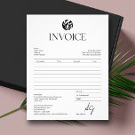 Minimalistische zakelijke zwart-witfactuur flyer<br><div class="desc">Minimalistisch,  modern ontwerp voor uw bedrijfsfactuur. Selecteer 'Bewerken met ontwerpgereedschap' om het verder aan te passen. *Aanbevolen om te bewerken met uw computer</div>