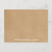 Minimalistische zaken Dank u rustieke Kraft Briefkaart