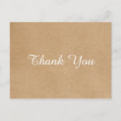 Minimalistische zaken Dank u rustieke Kraft Briefkaart