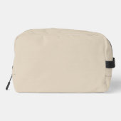 Minimalistische Zand Beige Monogram Toilettasje (Achterkant)