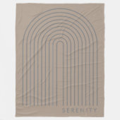 Minimalistische zandbeige Worpdeken - 'SERENITY' Fleece Deken (Voorkant)