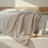 Minimalistische zandbeige Worpdeken - 'SERENITY' Fleece Deken