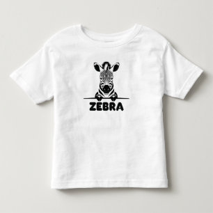 Minimalistische Zebra in zwart-wit design Kinder Shirts