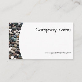 Minimalistische Zee kiezelfotografie QR-Visitekaar Visitekaartje