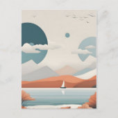 Minimalistische zee kunst briefkaart (Voorkant)