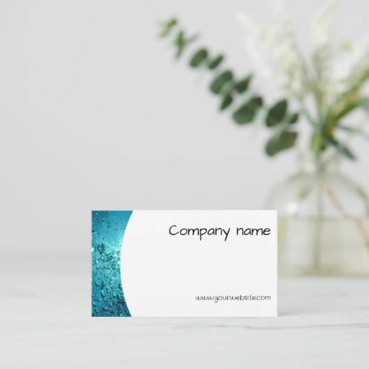 Minimalistische Zee waterfotografie QR Visitekaart Visitekaartje (Staand voorkant)