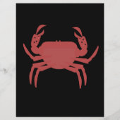 Minimalistische zeebanket-krabgrill restaurantmenu flyer (Achterkant)