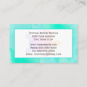 Minimalistische Zeeen schildpad met kustachtergron Visitekaartje (Achterkant)