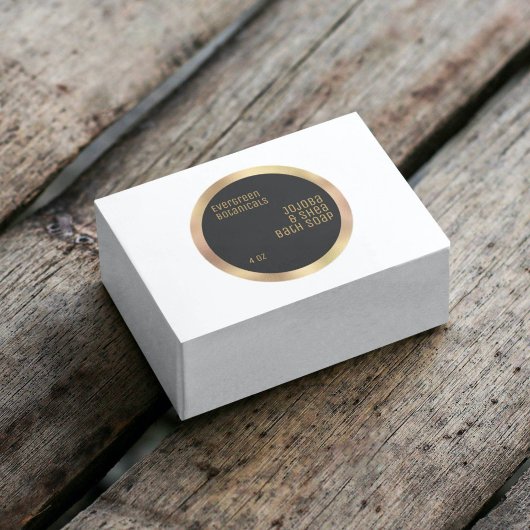 Minimalistische zeep cosmetica label zwart & blush