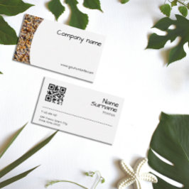 Minimalistische zeeschelpfotografie QR-Visitekaart Visitekaartje