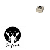 Minimalistische zeevruchten bruiloftsgasten maalti rubberstempel (Gestempeld)