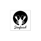 Minimalistische zeevruchten bruiloftsgasten maalti rubberstempel (Afrduk)