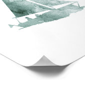 Minimalistische zeilboot Aquarel Art Print (Hoek)
