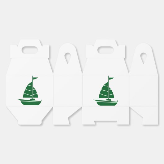 Minimalistische zeilboot gunstbox bedankdoosjes (Ongevouwen)