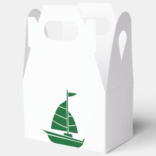 Minimalistische zeilboot gunstbox bedankdoosjes (Open)